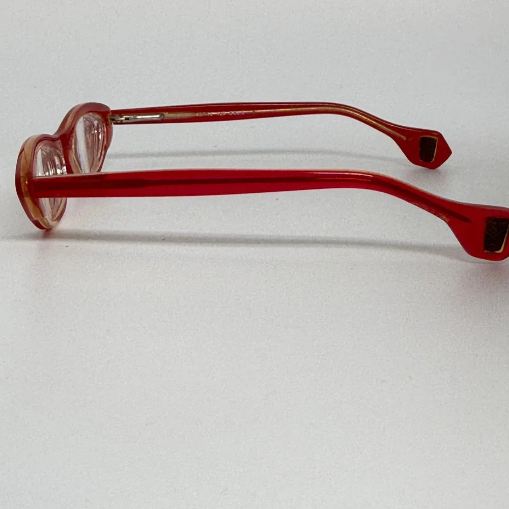 Baba-loo F3 Red Cat Eye Eyeglasses Frames 42-18-125‎ Col.5 Girls Vintage 21588